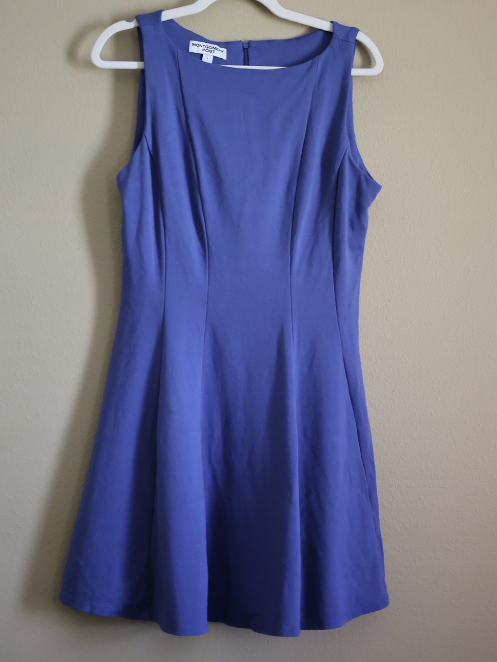 Montgomery Post Women’s Royal Blue Fit & Flare Sleeveless Dress Size L